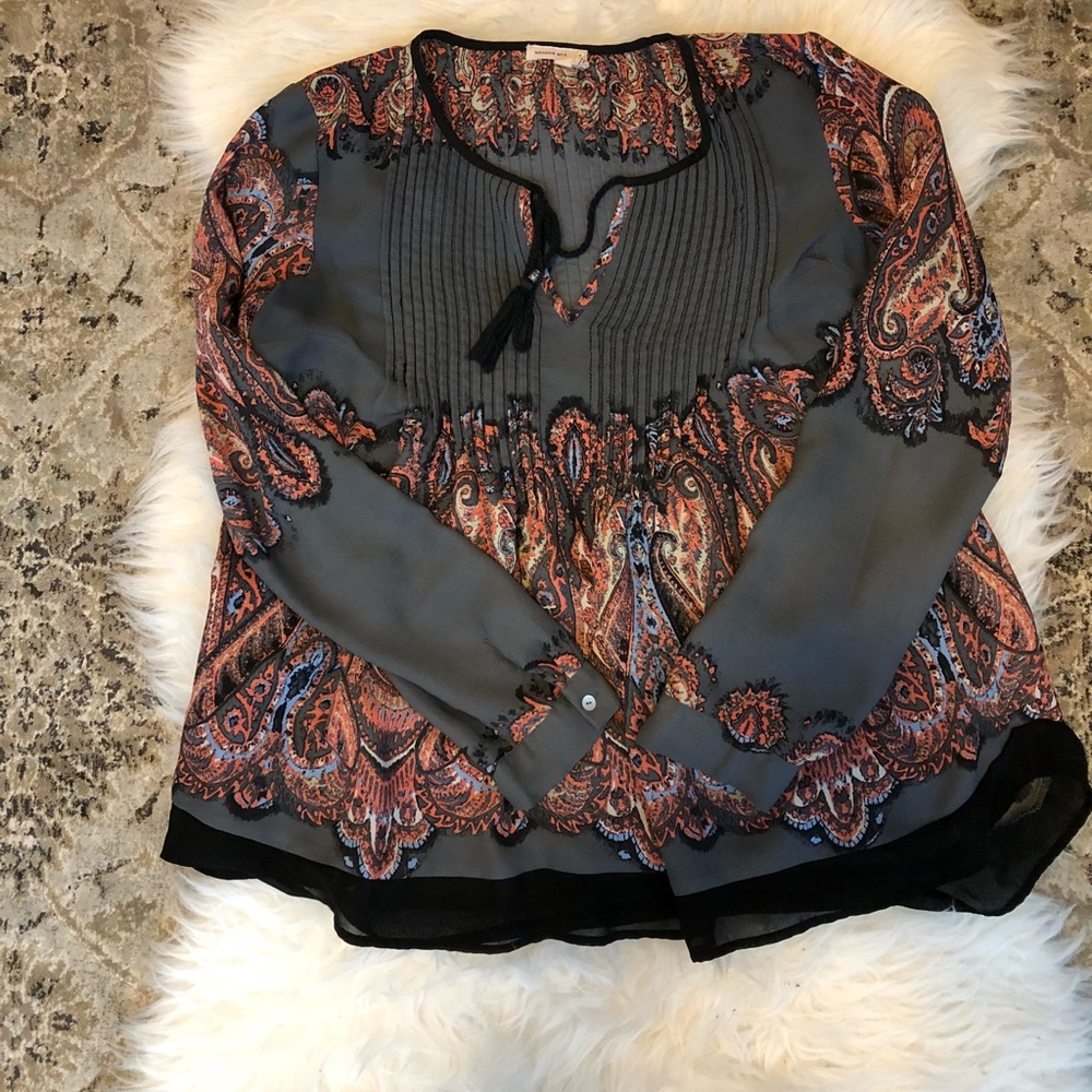 Paisley Anthropologie Top